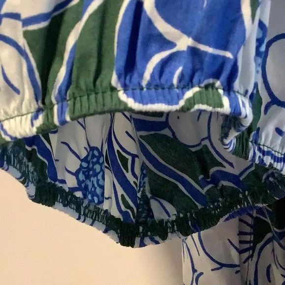 Anthropologie Blue and Green Floral Dress/Top Size 3X NWT see close up pics - Picture 3 of 5